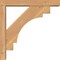 Ekena Millwork Merced Block Smooth Bracket w/ Offset Brace, Western Red Cedar, 3 1/2"W x 16"D x 16"H BKT0402X16X16MRC05SWR - alternate 2